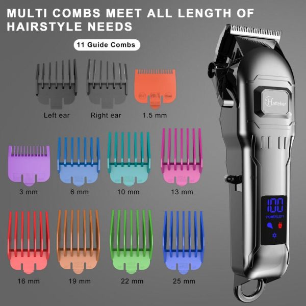 Home Appliances |   Hatteker Electric Hair Clipper Professional Mens Hair Trimmer Baber Usb Cordless Hair Machine Home & Kitchen Home Appliances