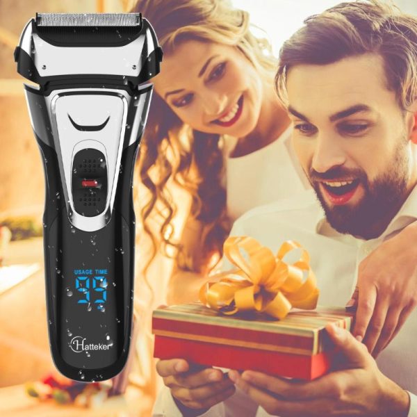 Home Appliances |   Hatteker Electric Razor For Men Mens Electric Shaver Dry Wet Waterproof Man Foil Shaver Home & Kitchen Home Appliances