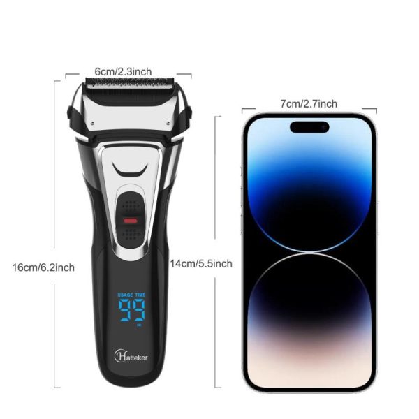 Home Appliances |   Hatteker Electric Razor For Men Mens Electric Shaver Dry Wet Waterproof Man Foil Shaver Home & Kitchen Home Appliances