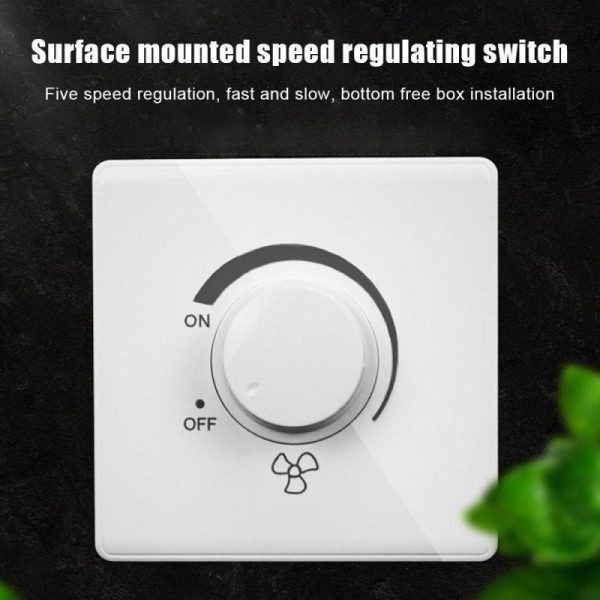 Home Appliances |   Mounted 220V 10A Rotary Switches Fan Speed Controller Fan Speed Adjuster Adjustment Stepless Speed Home & Kitchen Home Appliances