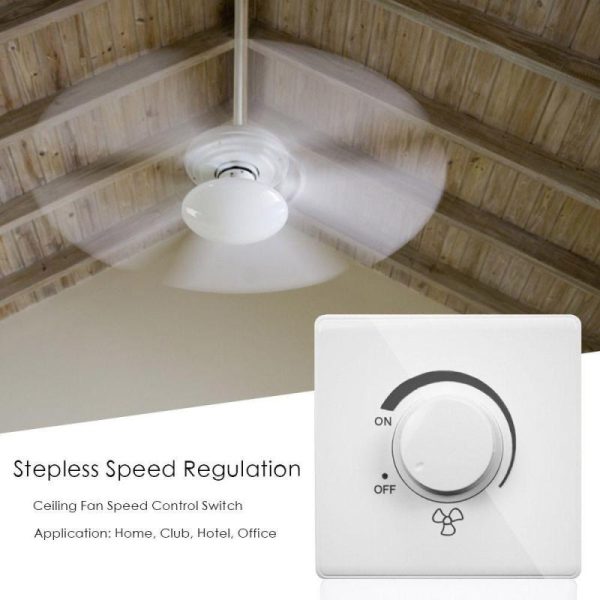 Home Appliances |   Mounted 220V 10A Rotary Switches Fan Speed Controller Fan Speed Adjuster Adjustment Stepless Speed Home & Kitchen Home Appliances