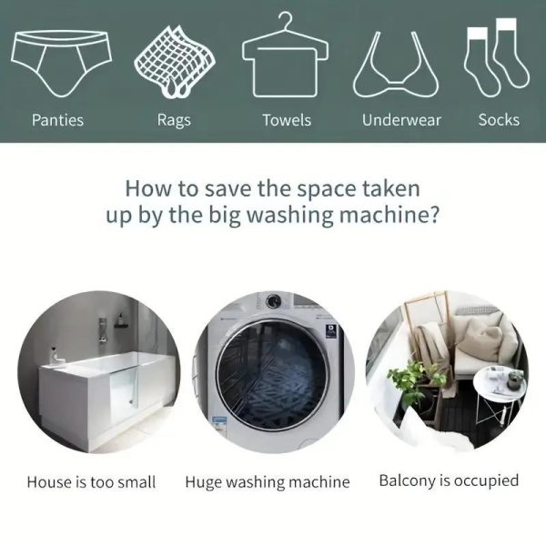 Home Appliances |   Portable Mini Turbo Washing Machine – Ideal For Traveling, Home, And Business Trips – Cleans Underwear, Briefs, Socks, And Tableware Home & Kitchen Home Appliances