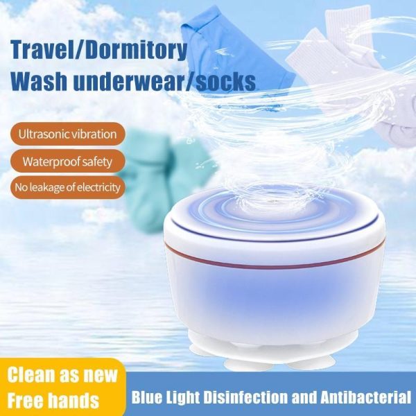 Home Appliances |   Portable Mini Turbo Washing Machine – Ideal For Traveling, Home, And Business Trips – Cleans Underwear, Briefs, Socks, And Tableware Home & Kitchen Home Appliances