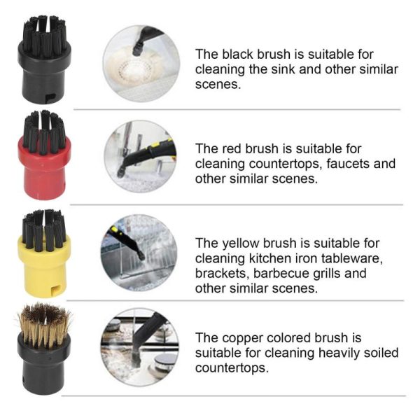 Home Appliances |   Round Small Brush  Steam Cleaner Brushes For Karcher Sc1 Sc2 Sc3 Sc4 Sc5 Sc7 Home & Kitchen Home Appliances