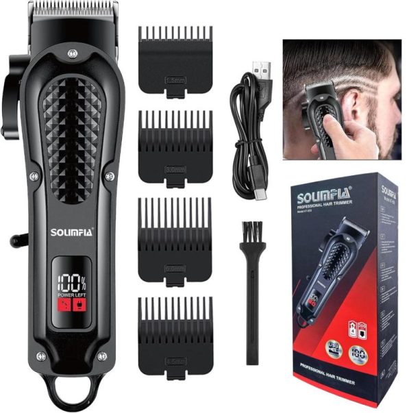 Home Appliances |   Solimpia Hair Clippers Cordless Beard Trimmer For Men Professional Hair Trimmer Electric Barber Clippers Grooming Kit For Hair Home & Kitchen Home Appliances