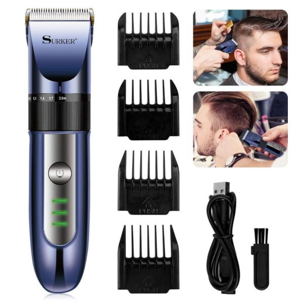 Home Appliances |   Surker Hair Clippers Mens Cordless Hair Trimmer Professional Beard Trimmer Rechargeable Hair Cutter Kit Home & Kitchen Home Appliances