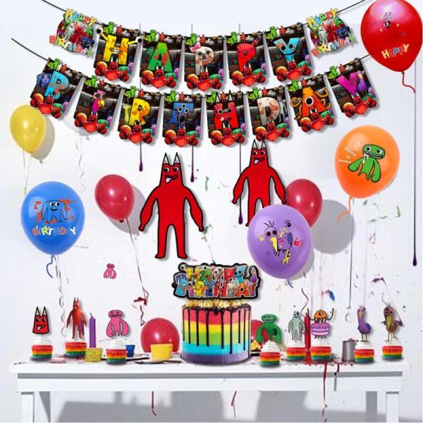 Home Decor |   39 Pcs Garten Of Banban Party Supplies Include Cake Decoration, Banner, Balloons Home & Kitchen Home Decor