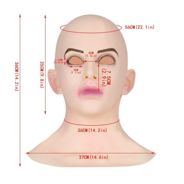 Home Decor |   Female Realistic Silicone Crossdresser Mask Cosplay Halloween Fancy Dress Home & Kitchen Home Decor