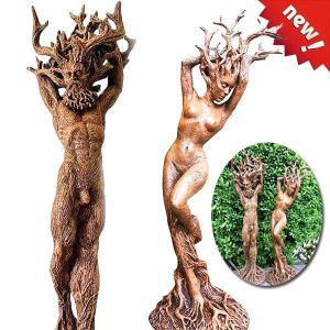 Home Decor |   Forest Goddess Statue Resin Ornaments Garden Handicraft Ornaments Green Man Statue Tree God Ornaments Home & Kitchen Home Decor