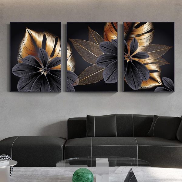 Home Decor |   Modern Abstract Flower Leaves Wall Art Posters And Prints Interior Canvas Painting Nordic Living Room Bedroom Decorative Picture Home & Kitchen Home Decor