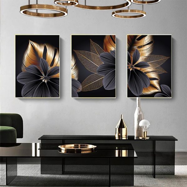 Home Decor |   Modern Abstract Flower Leaves Wall Art Posters And Prints Interior Canvas Painting Nordic Living Room Bedroom Decorative Picture Home & Kitchen Home Decor