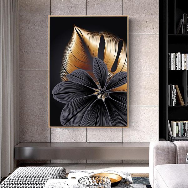 Home Decor |   Modern Abstract Flower Leaves Wall Art Posters And Prints Interior Canvas Painting Nordic Living Room Bedroom Decorative Picture Home & Kitchen Home Decor