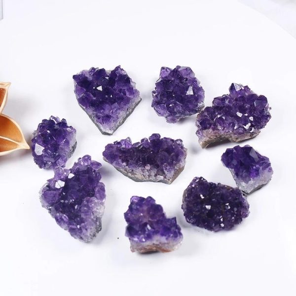 Home Decor |   Natural Raw Material Amethyst Quartz Amethyst Cluster Therapy Stone Specimens Home Furnishings Handicrafts Furnishings Furnishings Home & Kitchen Home Decor