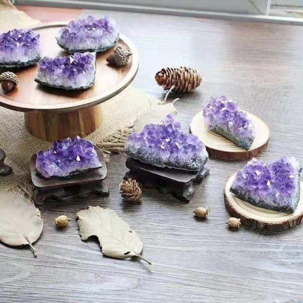 Home Decor |   Natural Raw Material Amethyst Quartz Amethyst Cluster Therapy Stone Specimens Home Furnishings Handicrafts Furnishings Furnishings Home & Kitchen Home Decor