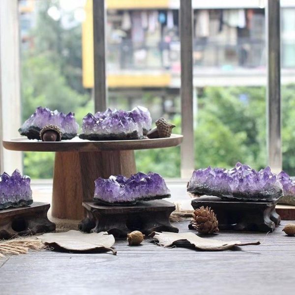 Home Decor |   Natural Raw Material Amethyst Quartz Amethyst Cluster Therapy Stone Specimens Home Furnishings Handicrafts Furnishings Furnishings Home & Kitchen Home Decor