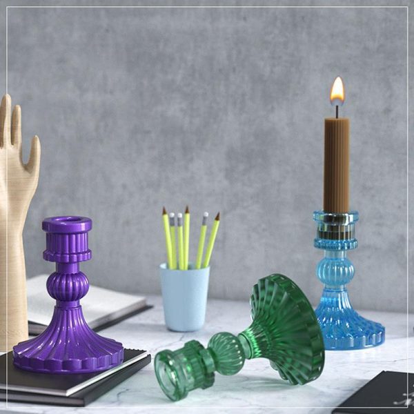 Home Decor |   Nordic Candlestick Silicone Molds For Diy Plaster Cement Uv Epoxy Resin Candle Holder Home Decor Home & Kitchen Home Decor