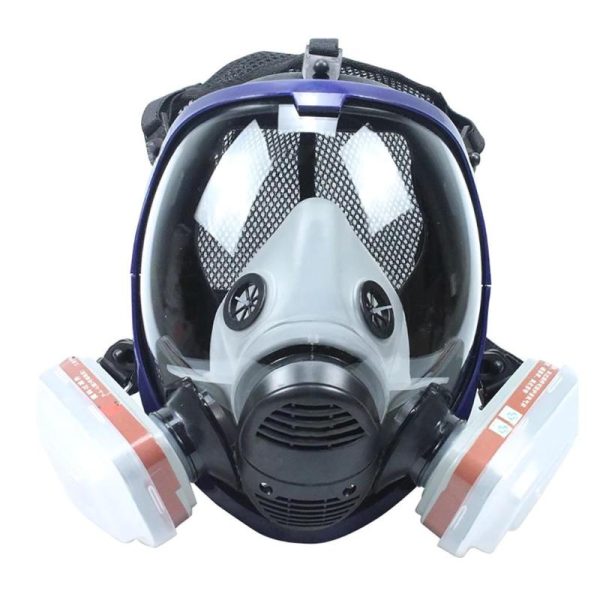 Home Security |   Face Respirator, Wide Field Of View Full Face Lightweight Respirator Painting Spraying Decoration Woodworking Gas Respirator Electronics Home Security