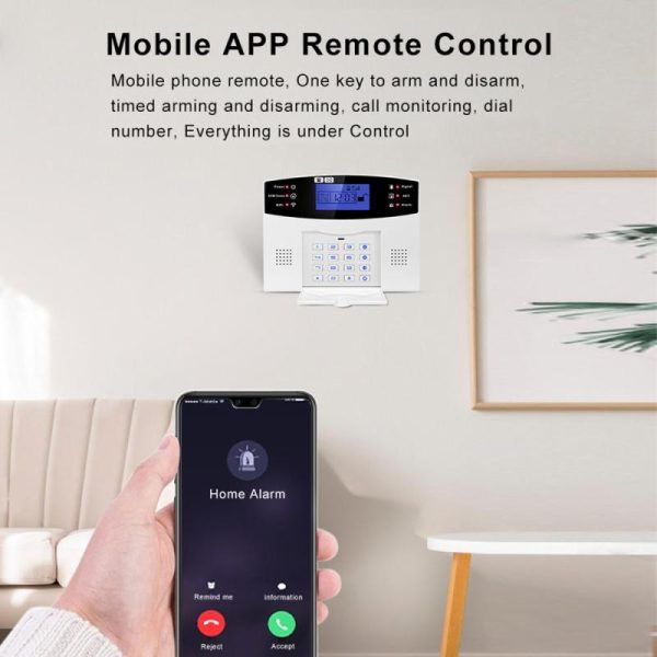 Home Security |   Security Alarm System  Kit Auto Dial Gsm+Wifi Home Security Wireless Alarm System Gsm Home Security Home & Kitchen Home Security