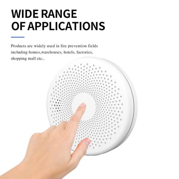 Home Security |   Smart Wifi Smoke Detector Alarm Wifi Fire Alarm Detector Smart Home Wifi Smoke Siren For Office /Home/School Security Fire Alarm Systems Home & Kitchen Home Security