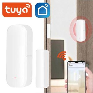 Home Security |   Tuya Smart Door Sensor Wifi Window Contact Open Close Detector Door Opening Reminder With App Remote Control Electronics Home Security