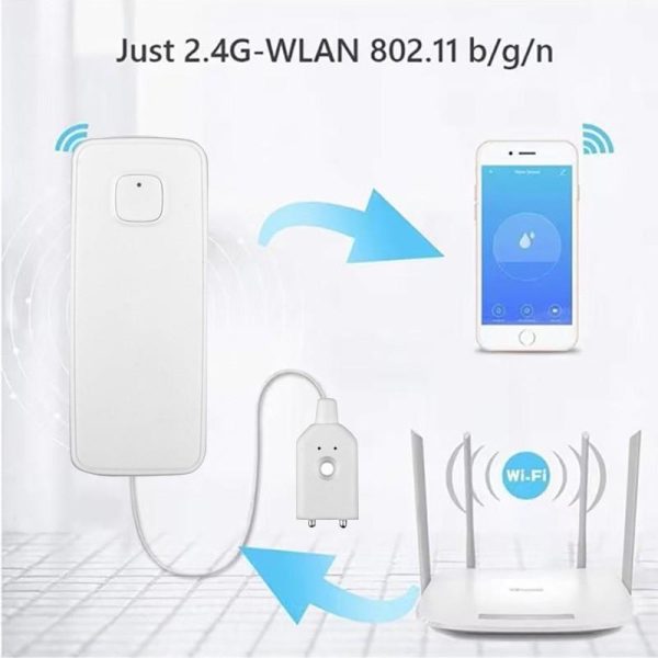 Home Security |   Tuya Smart Water Level Alarm Wifi Household Kitchen Bathroom Water Leak Alarm Water Sensor Detector App Remote Notification Ultra Long Standby Electronics Home Security