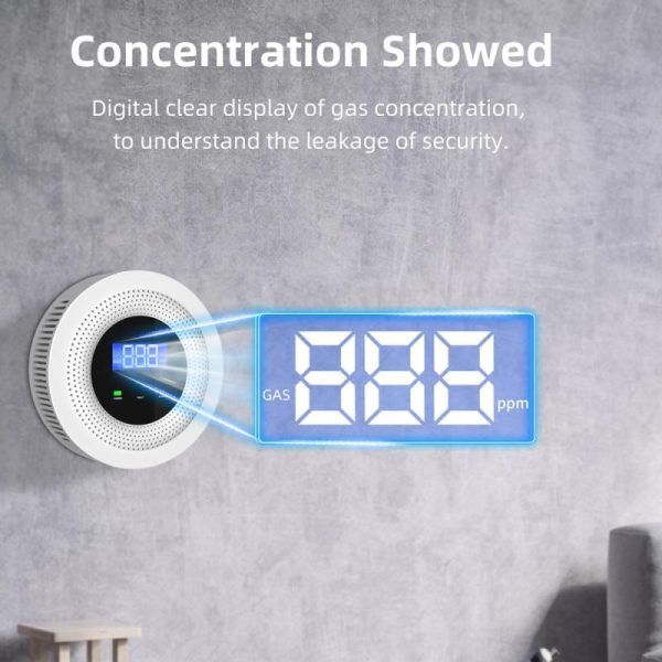 Home Security |   Tuya Wifi Gases Leakage Detection Device Live Voice Prompt App Remote Alarm With Concentration Electronics Home Security