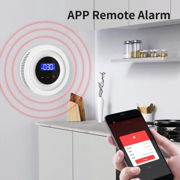 Home Security |   Tuya Wifi Gases Leakage Detection Device Live Voice Prompt App Remote Alarm With Concentration Electronics Home Security