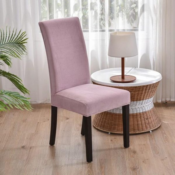 Home Textiles |   1/2/4/6 Pieces Soft Chair Cover New Velvet Fabric Big Elastic Chair Covers Seat Case For Dining Room Home & Kitchen Home Textiles