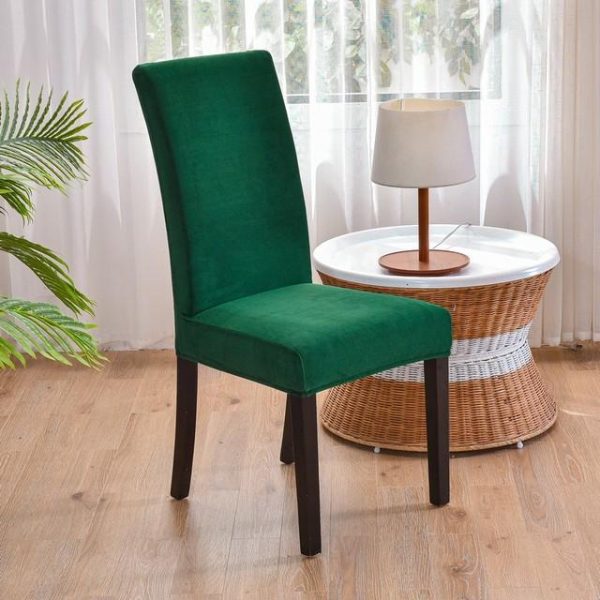 Home Textiles |   1/2/4/6 Pieces Soft Chair Cover New Velvet Fabric Big Elastic Chair Covers Seat Case For Dining Room Home & Kitchen Home Textiles