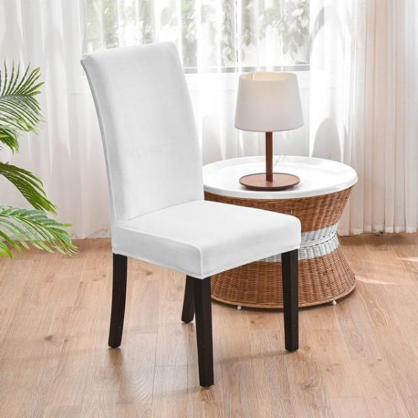 Home Textiles |   1/2/4/6 Pieces Soft Chair Cover New Velvet Fabric Big Elastic Chair Covers Seat Case For Dining Room Home & Kitchen Home Textiles