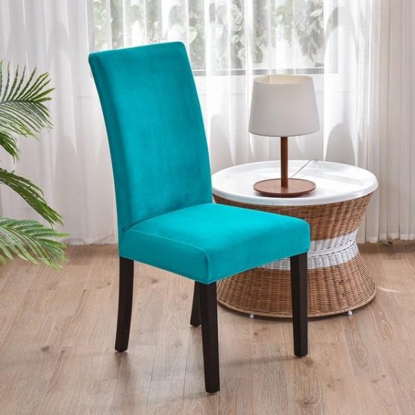 Home Textiles |   1/2/4/6 Pieces Soft Chair Cover New Velvet Fabric Big Elastic Chair Covers Seat Case For Dining Room Home & Kitchen Home Textiles