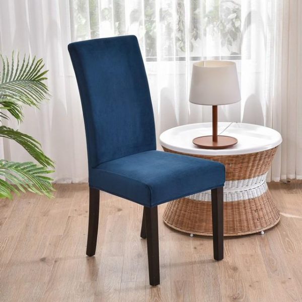 Home Textiles |   1/2/4/6 Pieces Soft Chair Cover New Velvet Fabric Big Elastic Chair Covers Seat Case For Dining Room Home & Kitchen Home Textiles