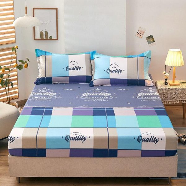 Home Textiles |   1/3Pcs Elastic Fitted Sheet Deep Pockets Printed Microfiber Mattress Covers Set Twin Full Queen King  24 Colors (Pillowcases Optional) Home & Kitchen Home Textiles