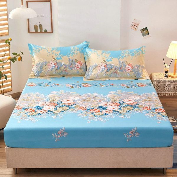 Home Textiles |   1/3Pcs Elastic Fitted Sheet Deep Pockets Printed Microfiber Mattress Covers Set Twin Full Queen King  24 Colors (Pillowcases Optional) Home & Kitchen Home Textiles