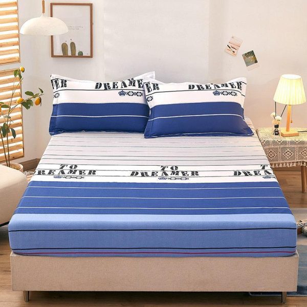 Home Textiles |   1/3Pcs Elastic Fitted Sheet Deep Pockets Printed Microfiber Mattress Covers Set Twin Full Queen King  24 Colors (Pillowcases Optional) Home & Kitchen Home Textiles