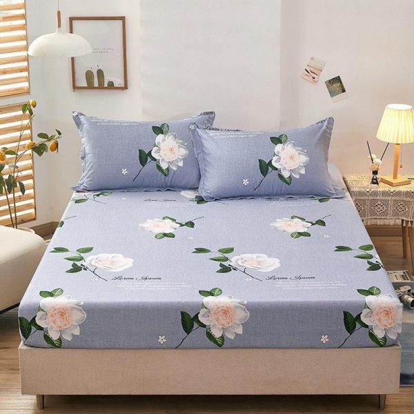 Home Textiles |   1/3Pcs Elastic Fitted Sheet Deep Pockets Printed Microfiber Mattress Covers Set Twin Full Queen King  24 Colors (Pillowcases Optional) Home & Kitchen Home Textiles