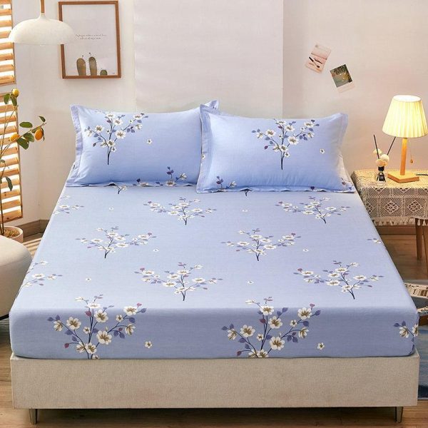 Home Textiles |   1/3Pcs Elastic Fitted Sheet Deep Pockets Printed Microfiber Mattress Covers Set Twin Full Queen King  24 Colors (Pillowcases Optional) Home & Kitchen Home Textiles