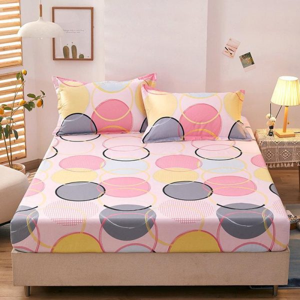 Home Textiles |   1/3Pcs Elastic Fitted Sheet Deep Pockets Printed Microfiber Mattress Covers Set Twin Full Queen King  24 Colors (Pillowcases Optional) Home & Kitchen Home Textiles