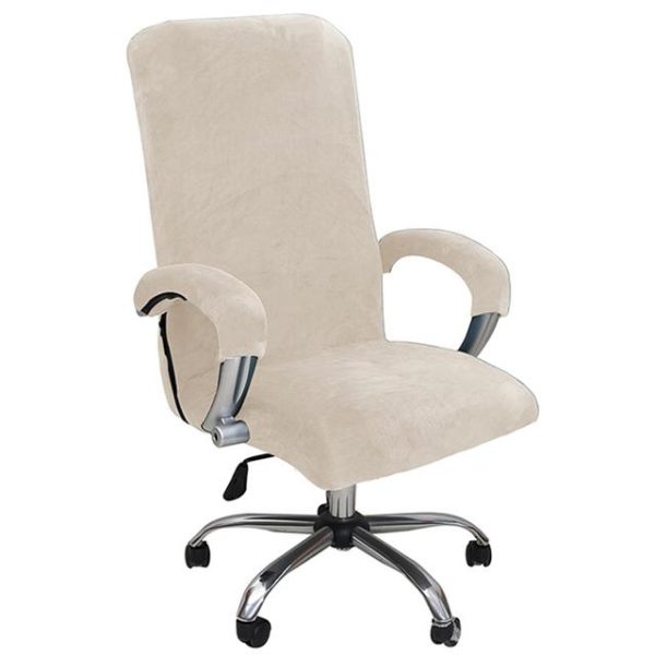 Home Textiles |   1Set Velvet Elastic Chair Cover Thickened Internet Cafe Cinema Armchair Case Office Staff Computer Swivel Seat Cover Removable Home & Kitchen Home Textiles