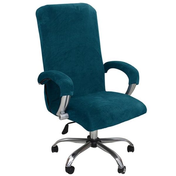 Home Textiles |   1Set Velvet Elastic Chair Cover Thickened Internet Cafe Cinema Armchair Case Office Staff Computer Swivel Seat Cover Removable Home & Kitchen Home Textiles