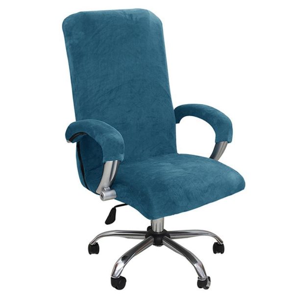 Home Textiles |   1Set Velvet Elastic Chair Cover Thickened Internet Cafe Cinema Armchair Case Office Staff Computer Swivel Seat Cover Removable Home & Kitchen Home Textiles