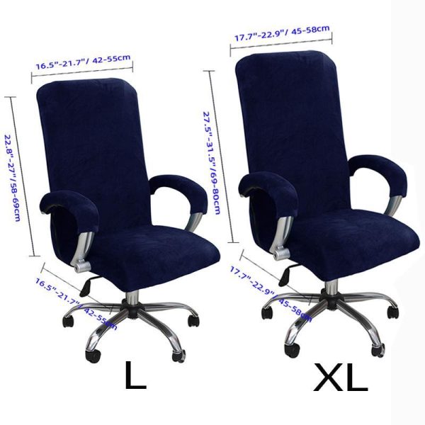 Home Textiles |   1Set Velvet Elastic Chair Cover Thickened Internet Cafe Cinema Armchair Case Office Staff Computer Swivel Seat Cover Removable Home & Kitchen Home Textiles