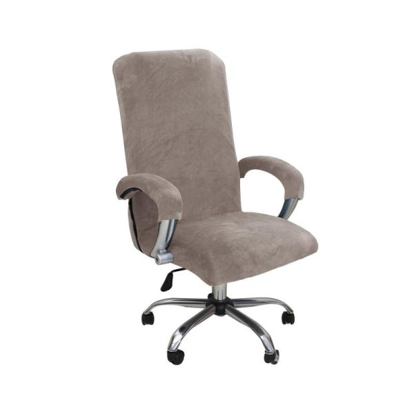 Home Textiles |   1Set Velvet Elastic Chair Cover Thickened Internet Cafe Cinema Armchair Case Office Staff Computer Swivel Seat Cover Removable Home & Kitchen Home Textiles