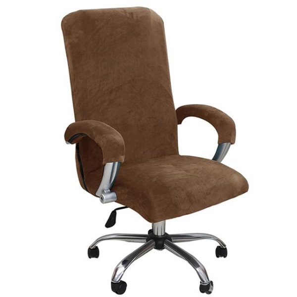 Home Textiles |   1Set Velvet Elastic Chair Cover Thickened Internet Cafe Cinema Armchair Case Office Staff Computer Swivel Seat Cover Removable Home & Kitchen Home Textiles