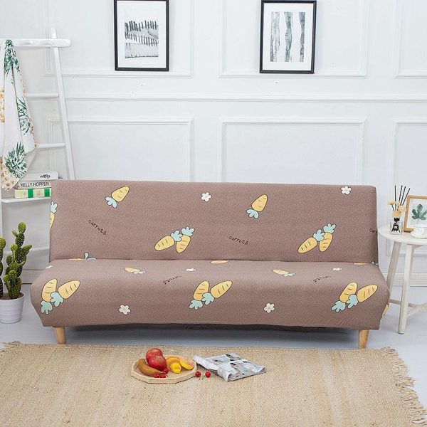 Home Textiles |   Armless Sofa Bed Cover Folding Seat Slipcover Modern Stretch Sofa Bed Covers Elastic Couch Protector Home Hotel Home & Kitchen Home Textiles