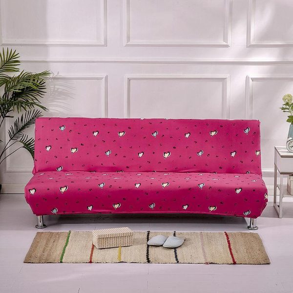 Home Textiles |   Armless Sofa Bed Cover Folding Seat Slipcover Modern Stretch Sofa Bed Covers Elastic Couch Protector Home Hotel Home & Kitchen Home Textiles