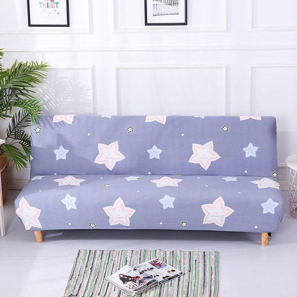 Home Textiles |   Armless Sofa Bed Cover Folding Seat Slipcover Modern Stretch Sofa Bed Covers Elastic Couch Protector Home Hotel Home & Kitchen Home Textiles