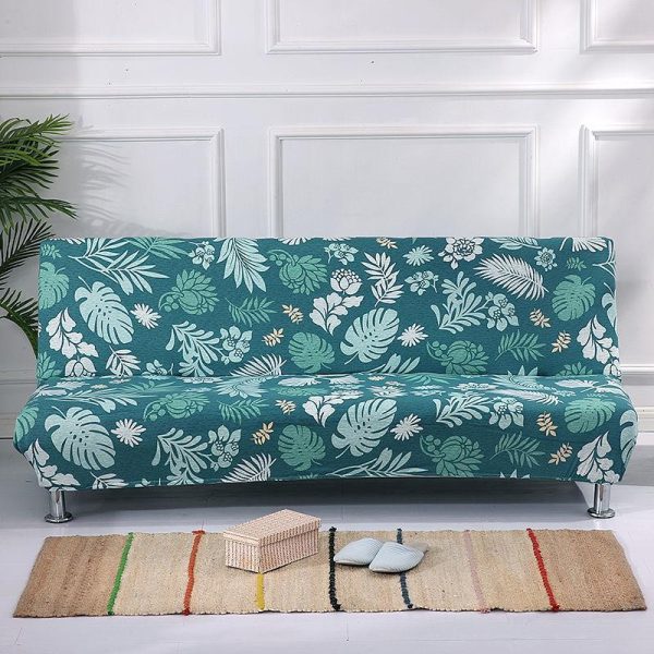 Home Textiles |   Armless Sofa Bed Cover Folding Seat Slipcover Modern Stretch Sofa Bed Covers Elastic Couch Protector Home Hotel Home & Kitchen Home Textiles