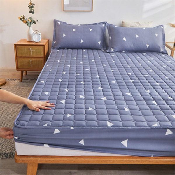 Home Textiles |   Cotton Soft Bedding Sheet Mattress Cover Thicken Quilted Bedspread Elastic Sheets Fitted Sheet Mattress Topper Non-Slip Sheet Dust Cover Home & Kitchen Home Textiles