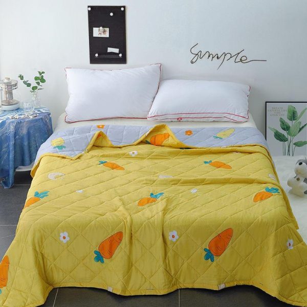 Home Textiles |   Double Air-Conditioning Quilt Washed Cotton Quilt Student Single Summer Dormitory Spring And Autumn Quilt Home & Kitchen Home Textiles